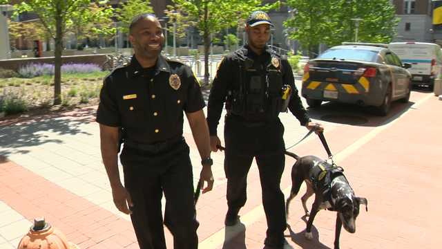 Coppin State University Police Department officers on campus